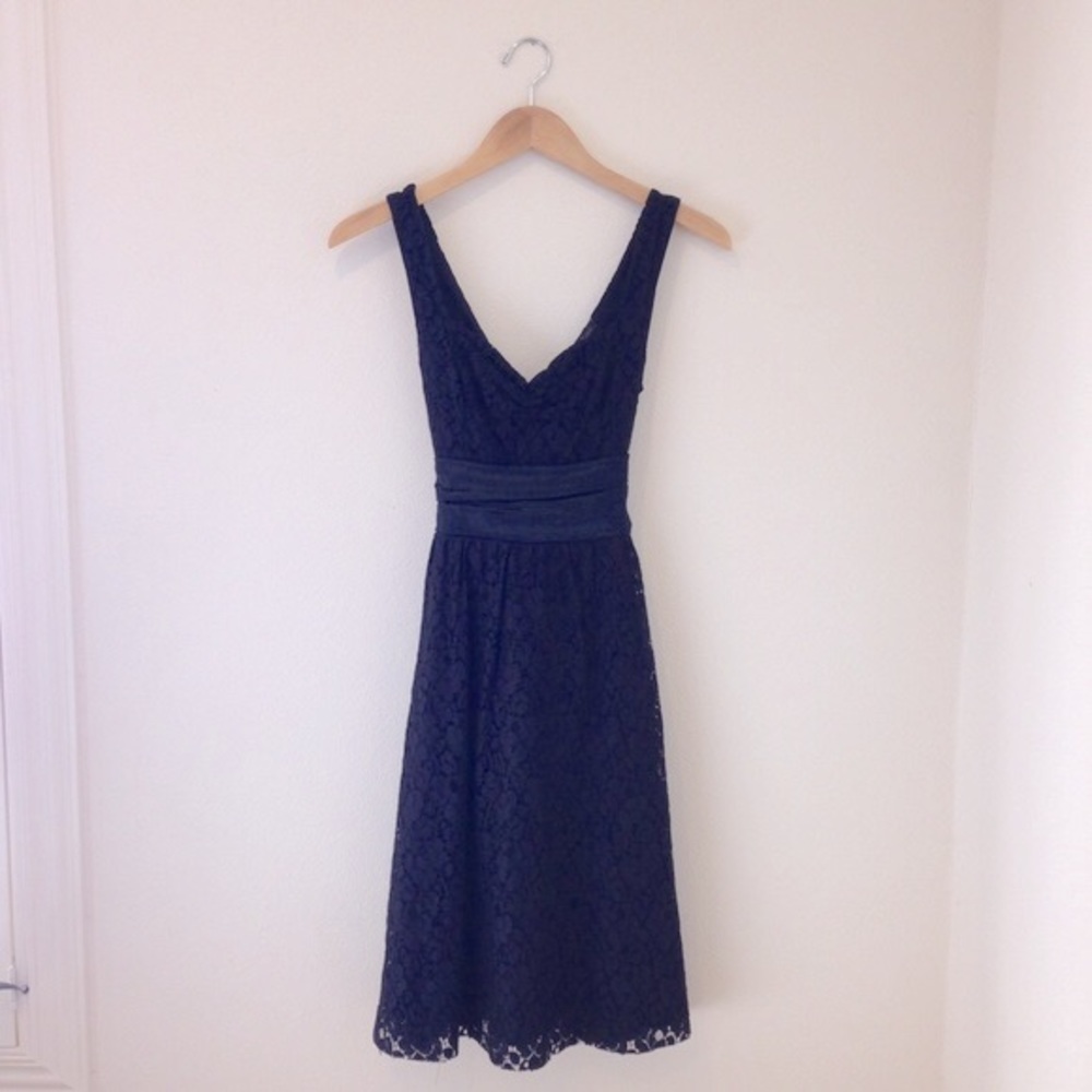 By Forever 21-Black lace A-line knee dress